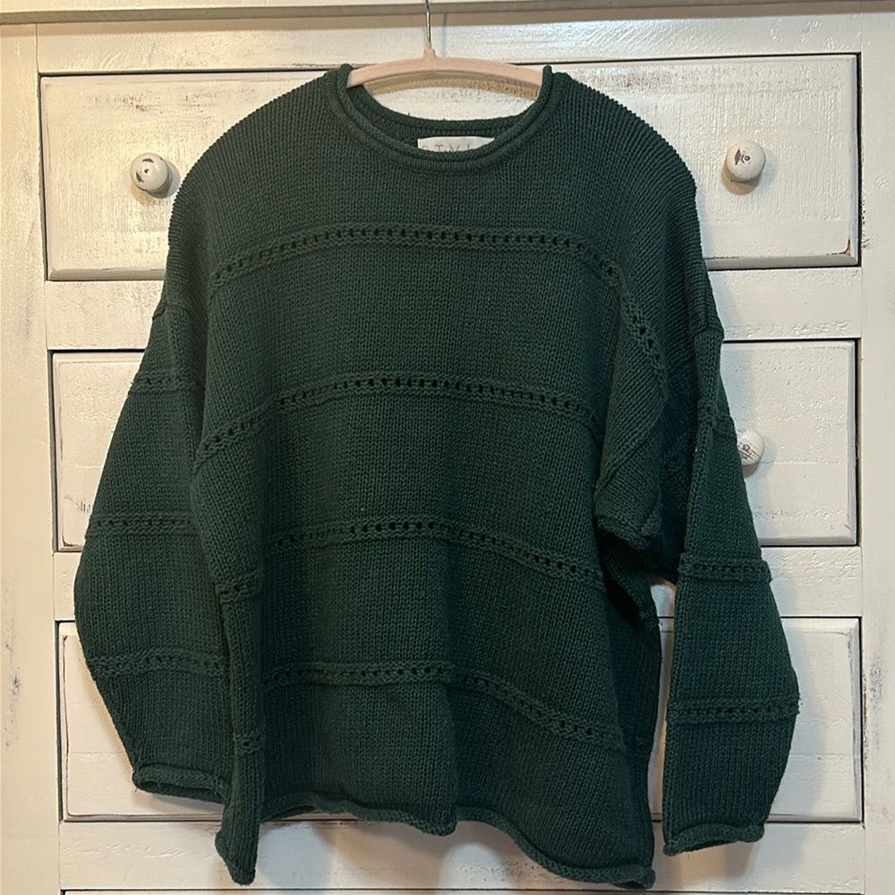 Deep green sweater